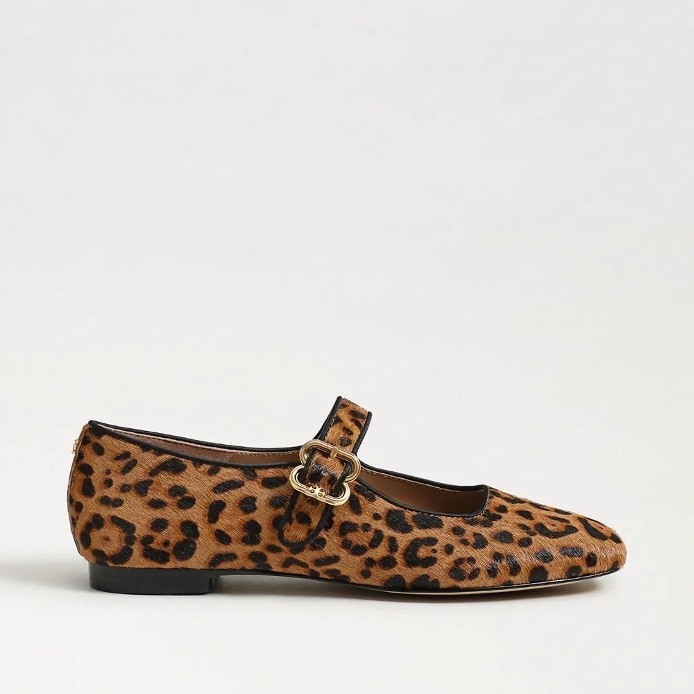 Sam Edelman Leopard Brahma Hair Leather Ballet Flats 7 1/2 NWT - Picture 3 of 14